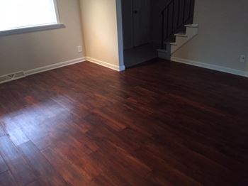 Luxury vinyl planking in townhomes